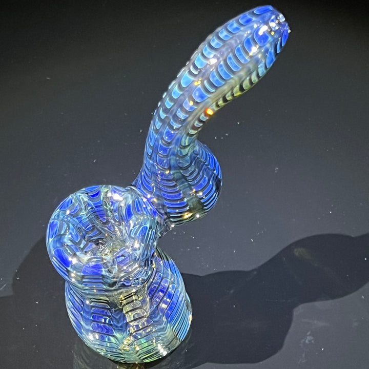 Fumed Color Rake Sherlock Bubbler Glass Pipe Mary Jane's Glass