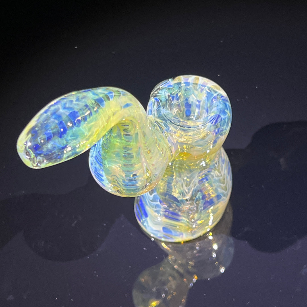 Fumed Color Rake Sherlock Bubbler Glass Pipe Mary Jane's Glass