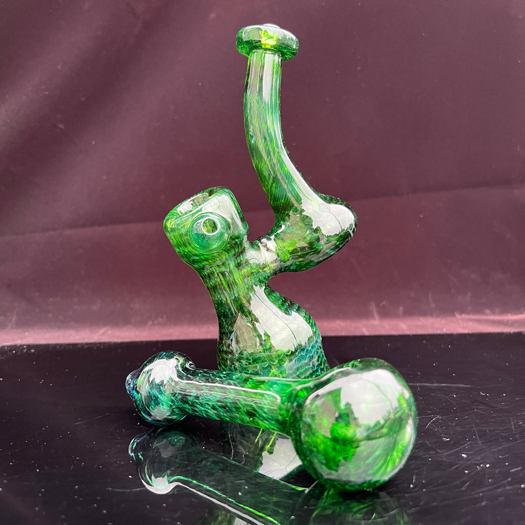 Forrest Green Sherlock Bubbler Combo Glass Pipe Cose Glass   