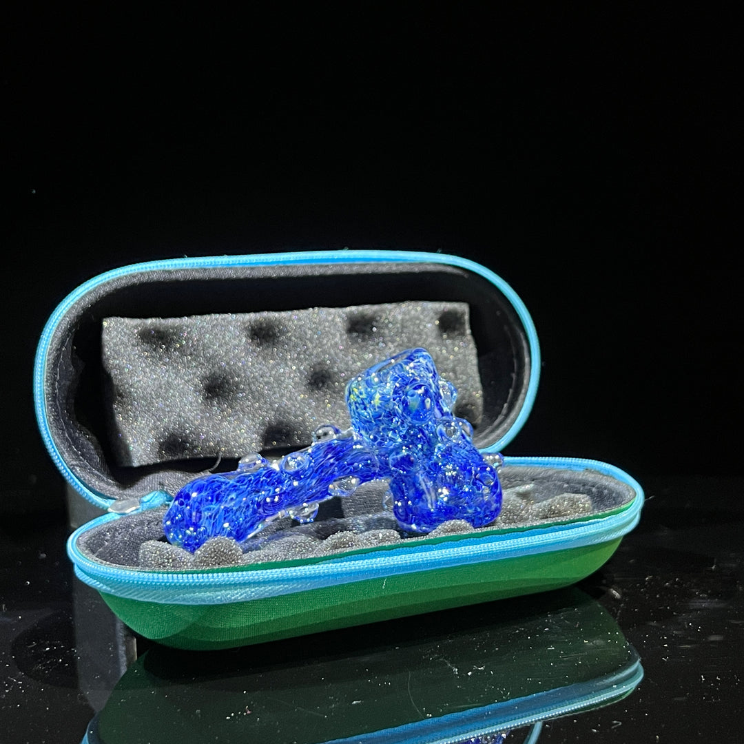 Ocean Blue Marble Hammer + Case Combo Glass Pipe TG   