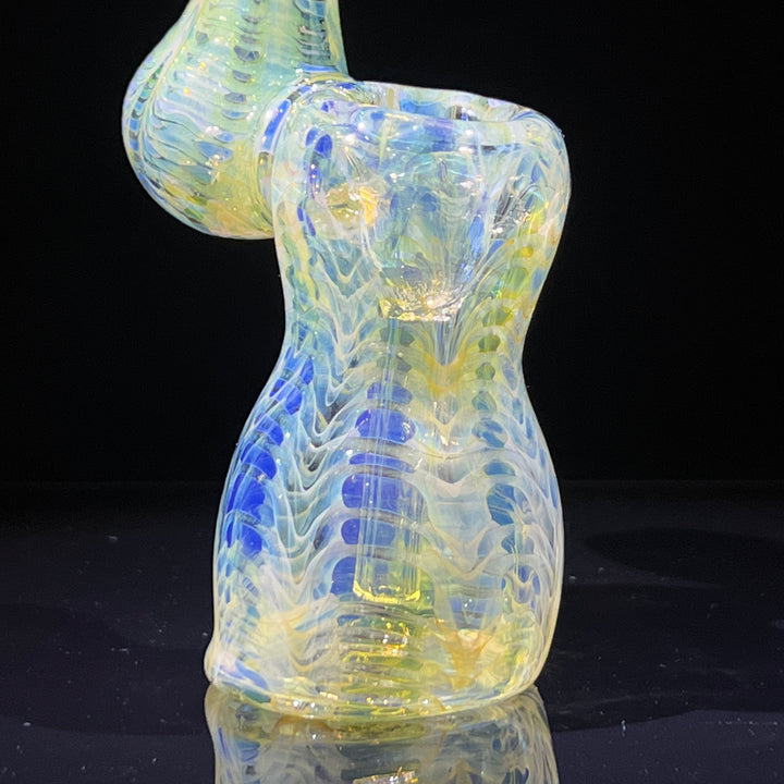 Fumed Color Rake Sherlock Bubbler Glass Pipe Mary Jane's Glass