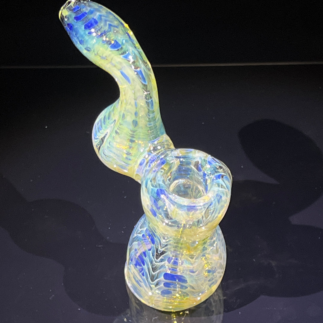 Fumed Color Rake Sherlock Bubbler Glass Pipe Mary Jane's Glass