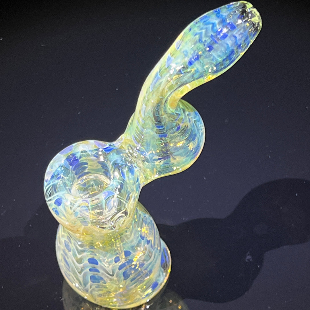 Fumed Color Rake Sherlock Bubbler Glass Pipe Mary Jane's Glass