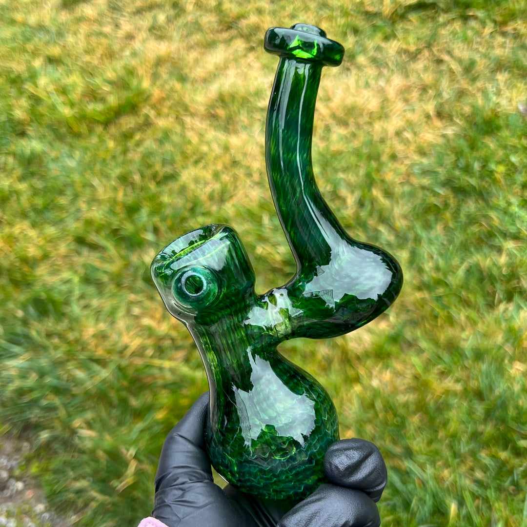 Forrest Green Sherlock Bubbler Combo Glass Pipe Cose Glass   