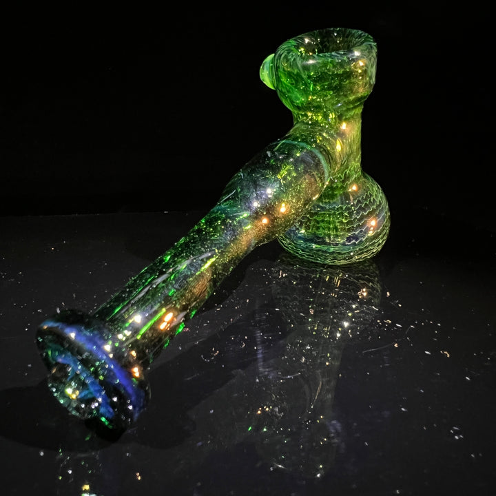 Forest Green Hammer Bubbler Combo Glass Pipe Cose Glass   