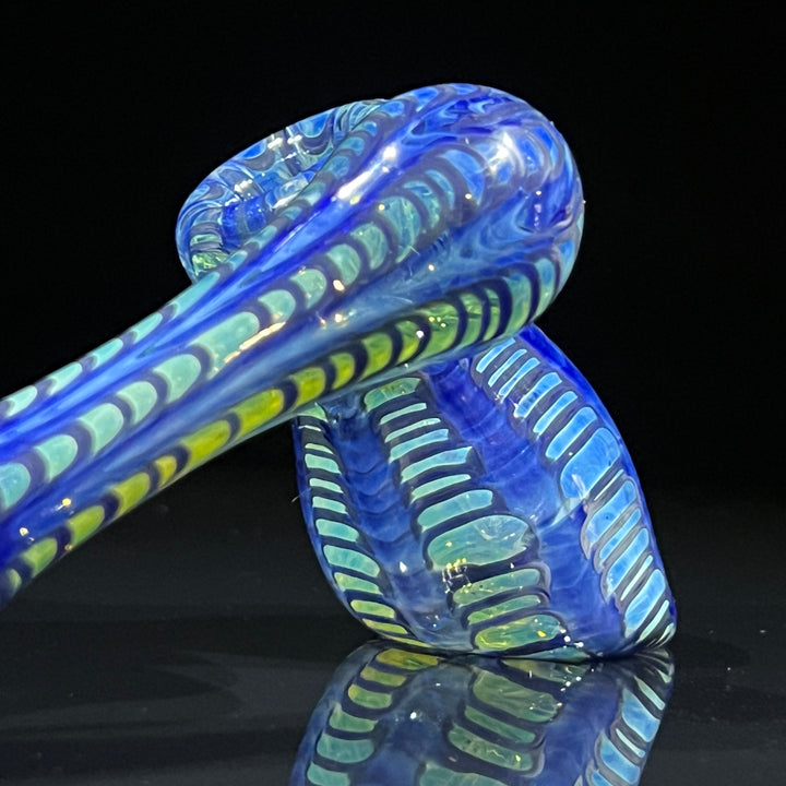 Fumed Color Rake Sidecar Bubbler Glass Pipe Mary Jane's Glass