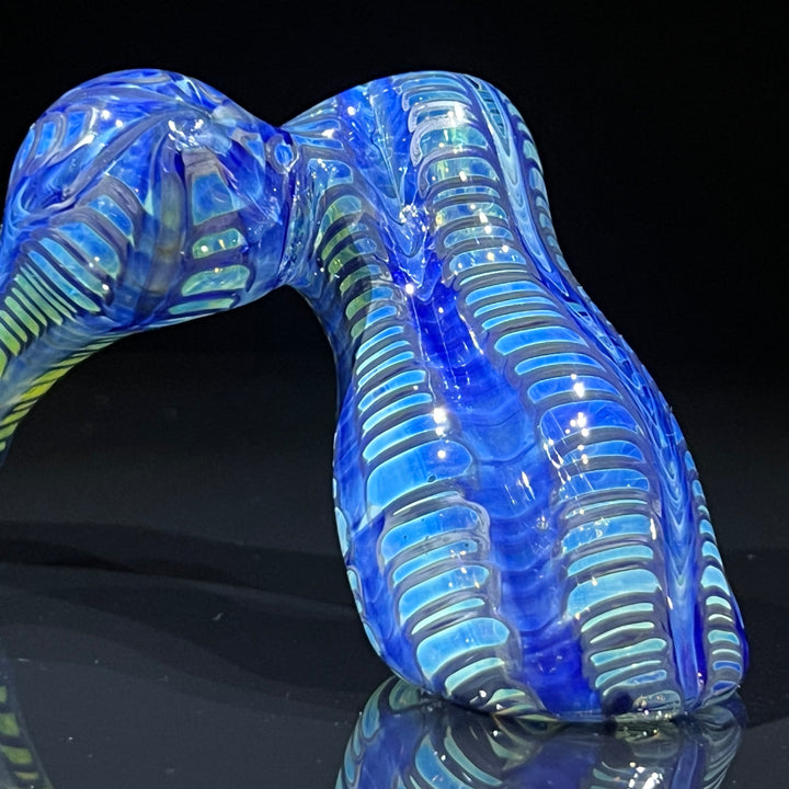 Fumed Color Rake Sidecar Bubbler Glass Pipe Mary Jane's Glass