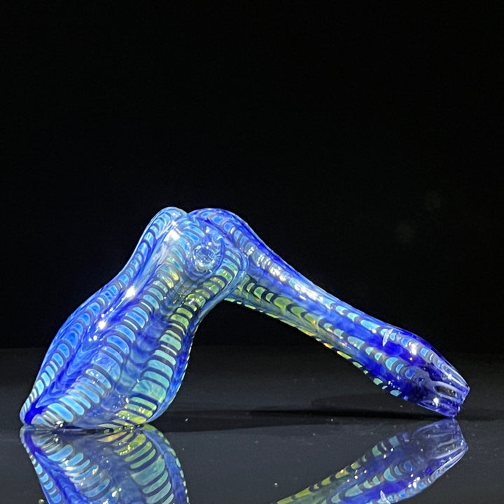 Fumed Color Rake Sidecar Bubbler Glass Pipe Mary Jane's Glass