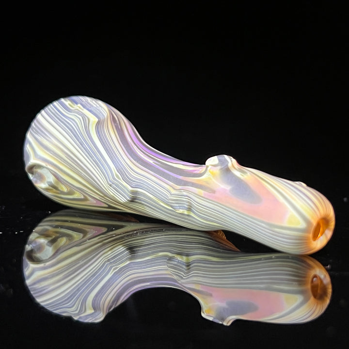 Wood Grain Chillum Glass Pipe Wazoo Glass   