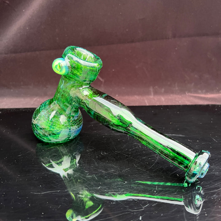 Forest Green Hammer Bubbler Combo Glass Pipe Cose Glass   