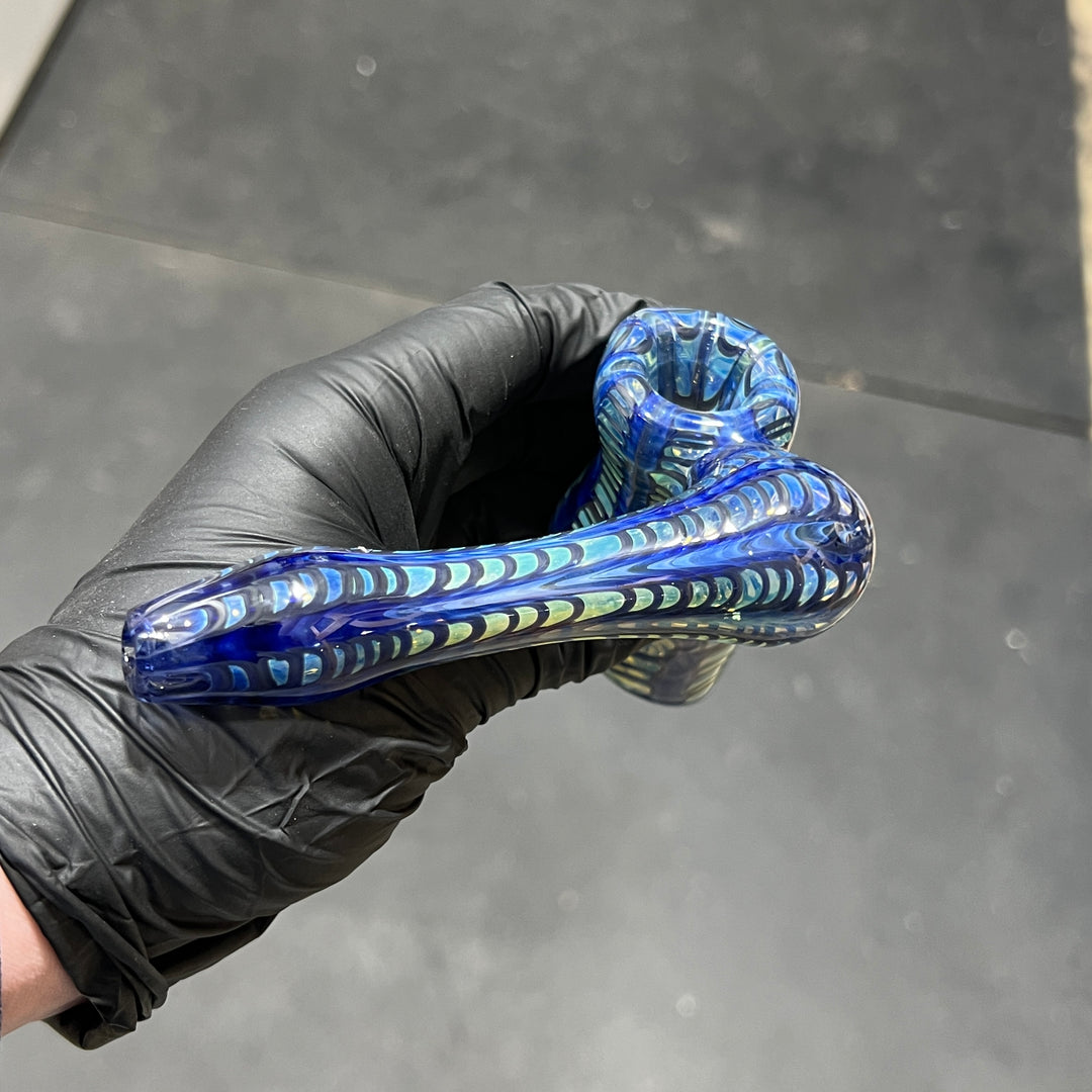 Fumed Color Rake Sidecar Bubbler Glass Pipe Mary Jane's Glass