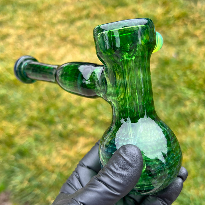 Forest Green Hammer Bubbler Combo Glass Pipe Cose Glass   