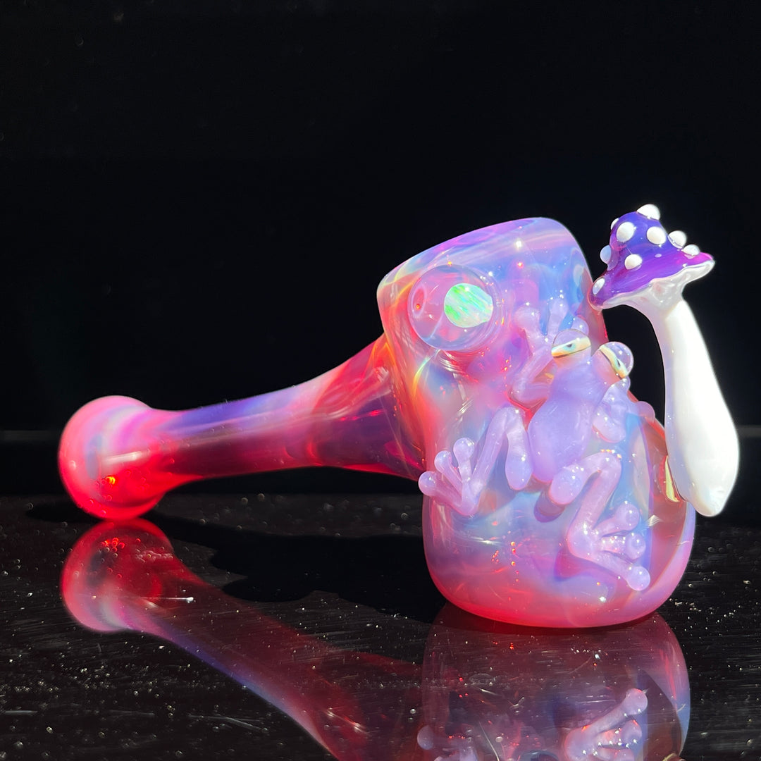 Pink Frog Mushroom Hammer  Beezy Glass   