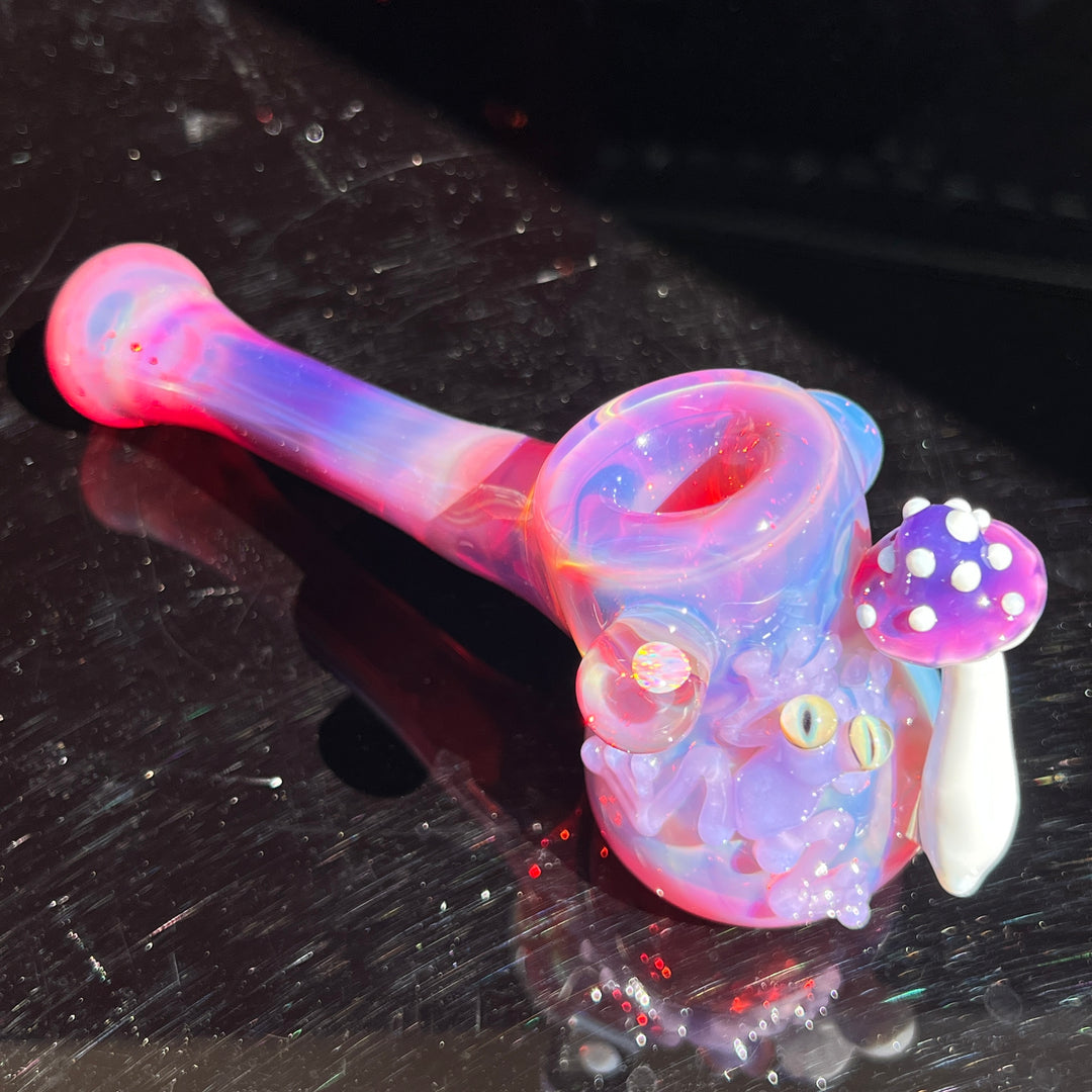 Pink Frog Mushroom Hammer  Beezy Glass   