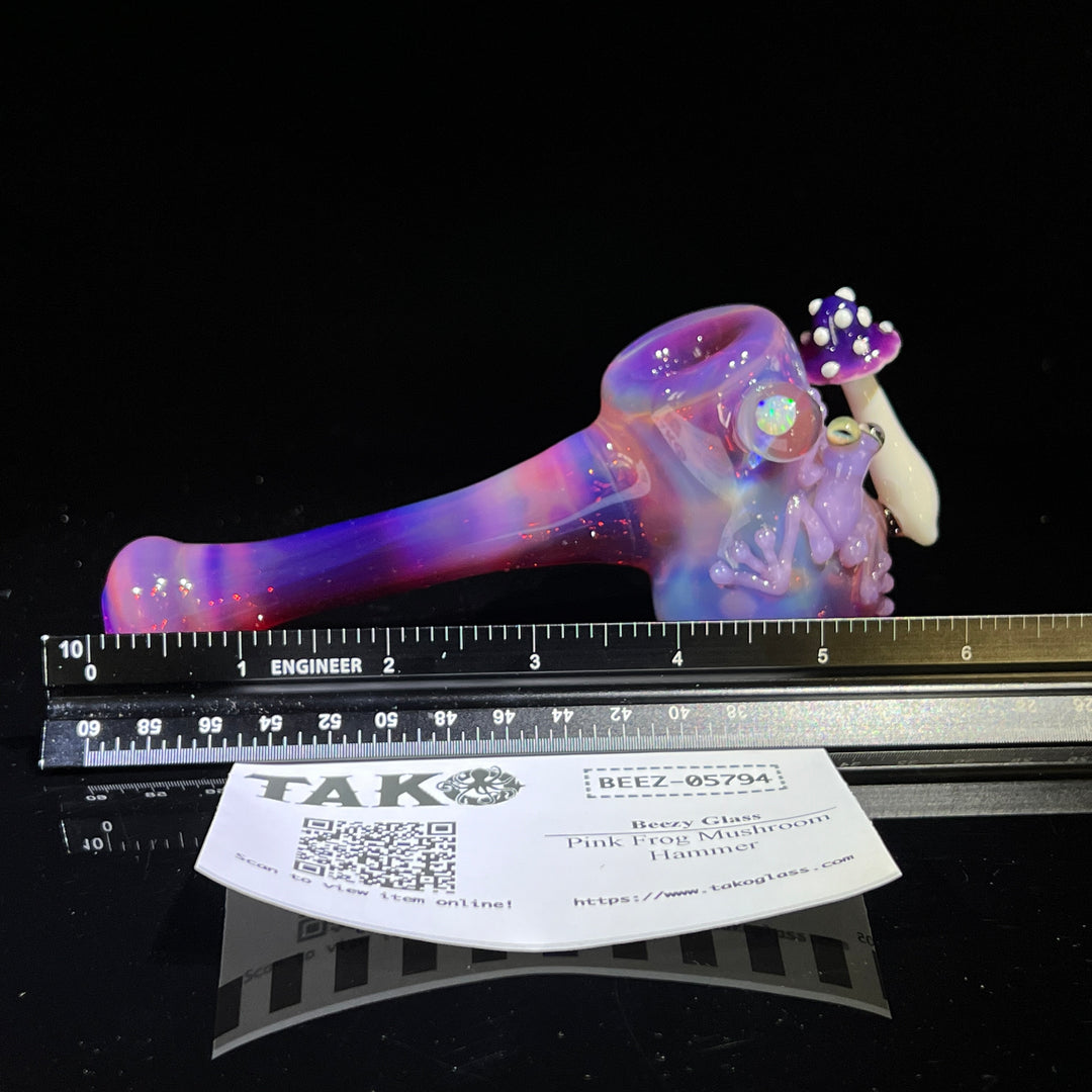 Pink Frog Mushroom Hammer  Beezy Glass   