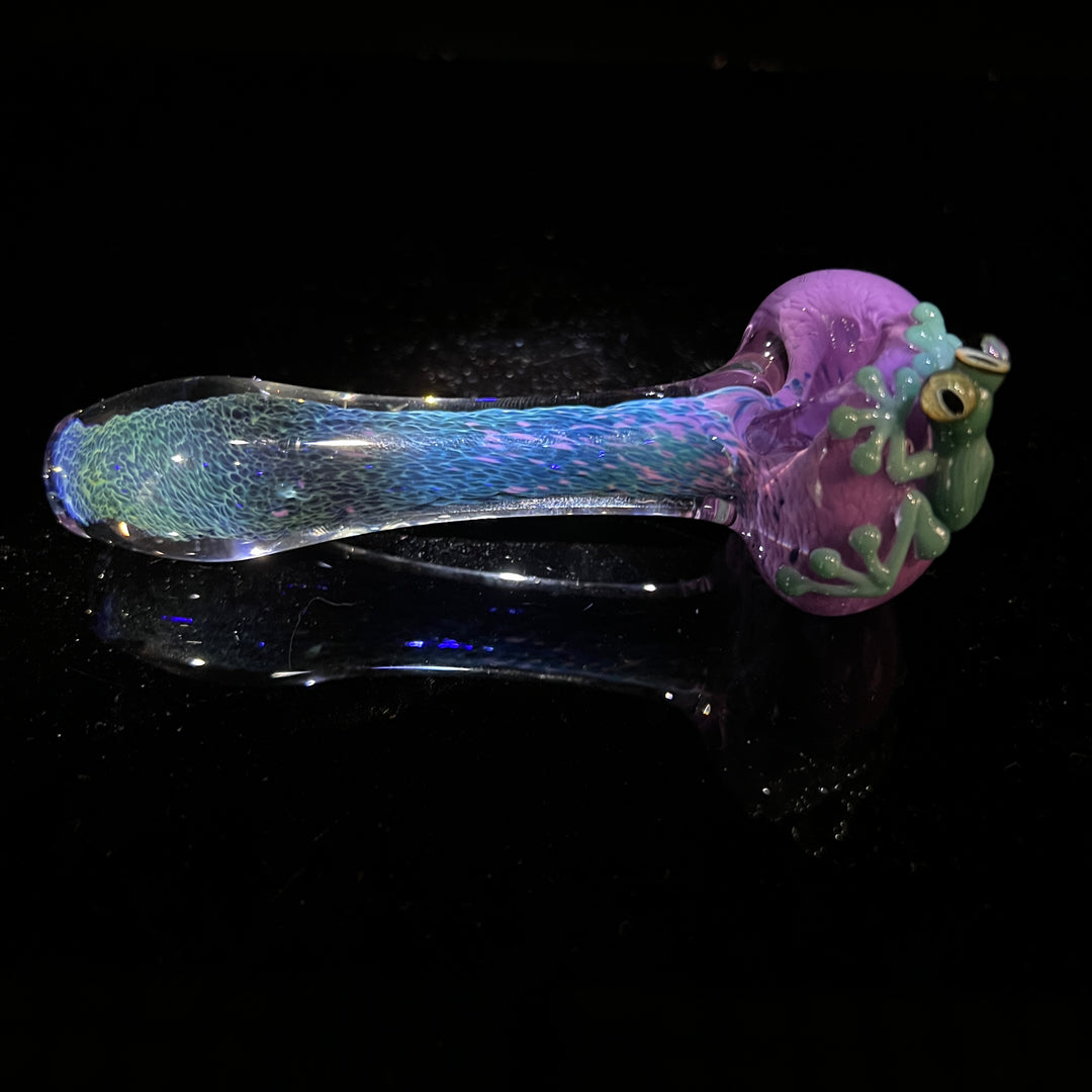 Purple Magic Frog Spoon Glass Pipe Beezy Glass   