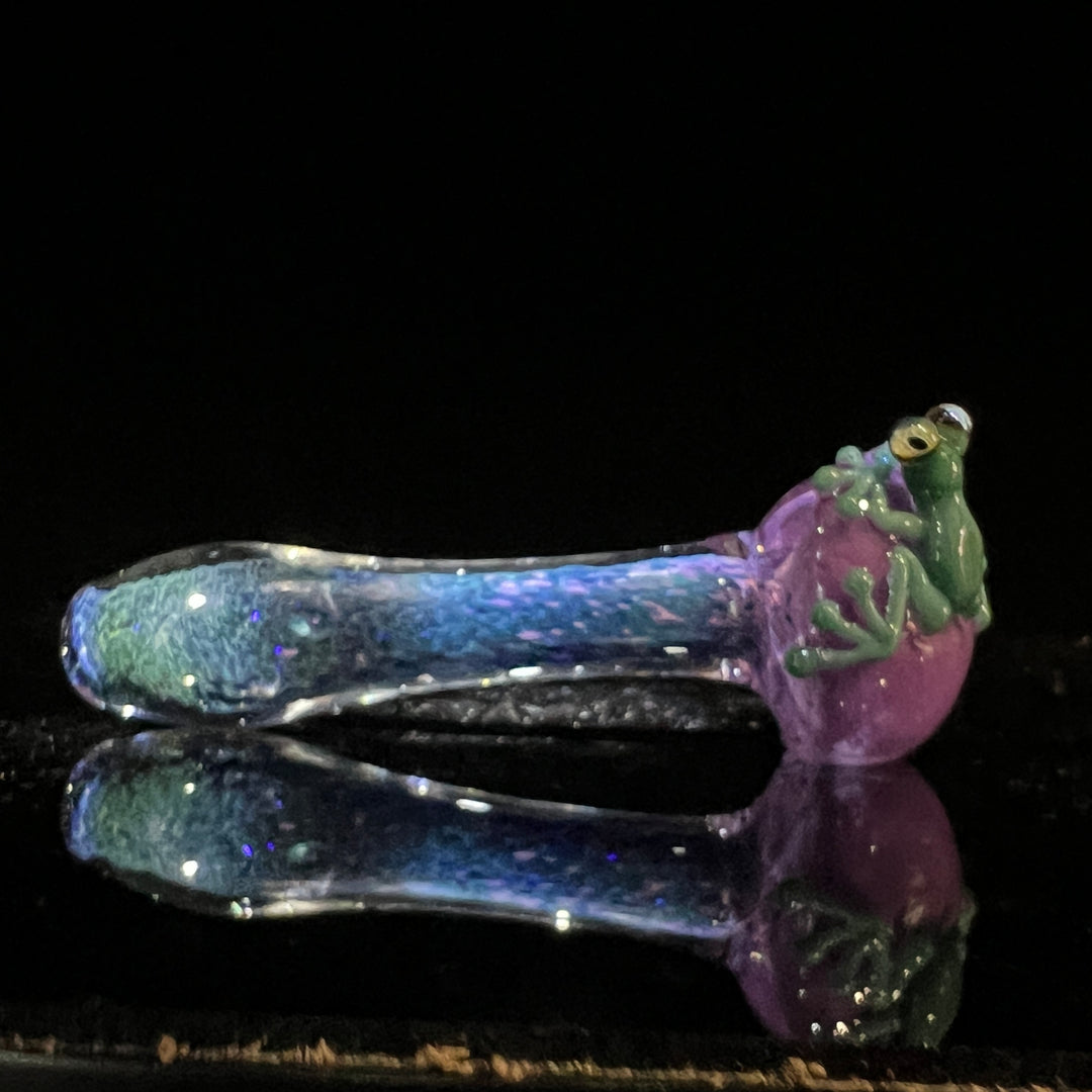 Purple Magic Frog Spoon Glass Pipe Beezy Glass   