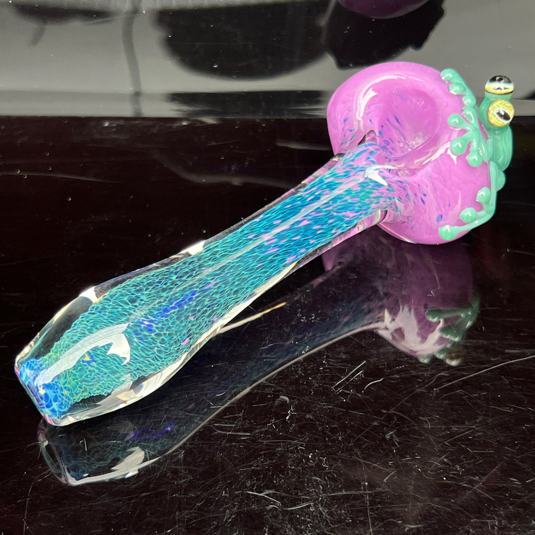 Purple Magic Frog Spoon Glass Pipe Beezy Glass   