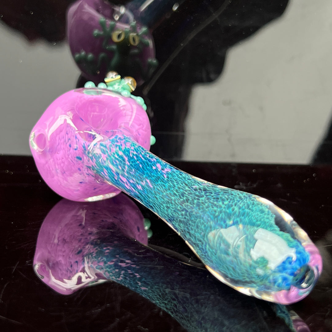 Purple Magic Frog Spoon Glass Pipe Beezy Glass   