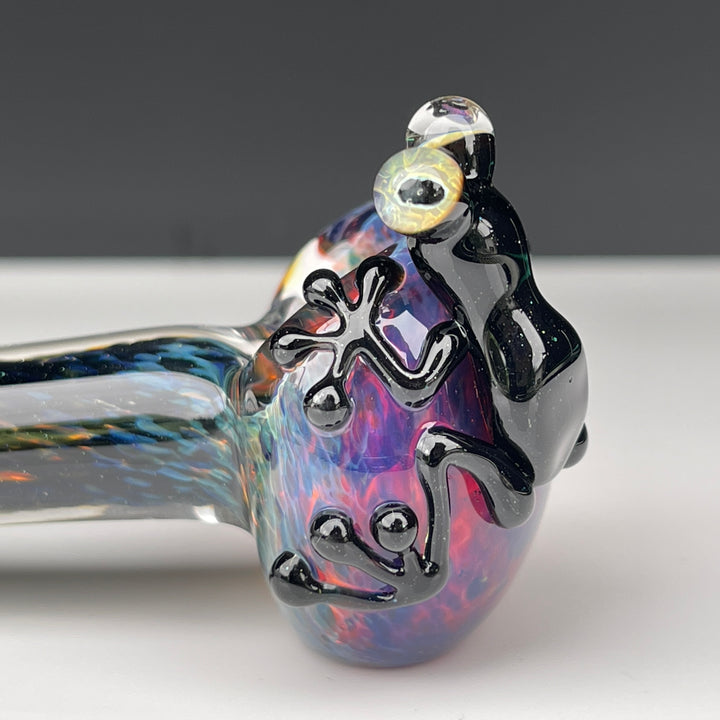 Purple Magic Frog Spoon Glass Pipe Beezy Glass   