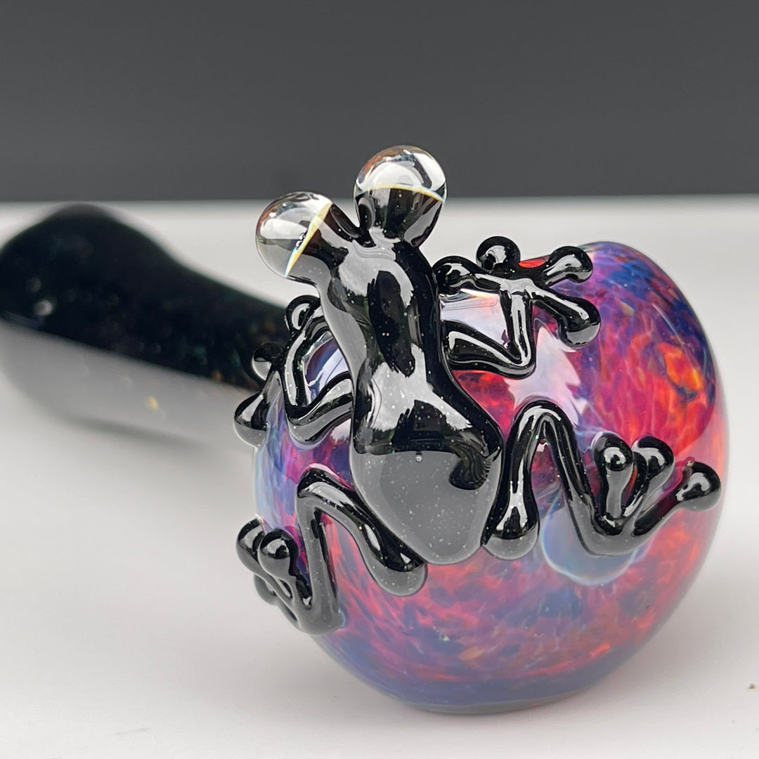 Purple Magic Frog Spoon Glass Pipe Beezy Glass   