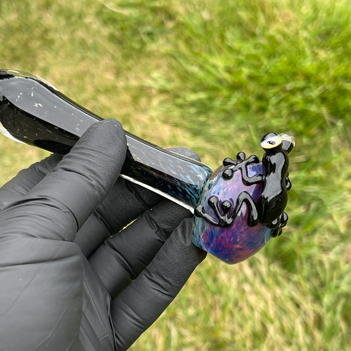 Purple Magic Frog Spoon Glass Pipe Beezy Glass   