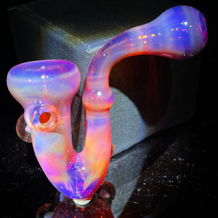 Purple Magic Triple Opal Sherlock Glass Pipe Beezy Glass   