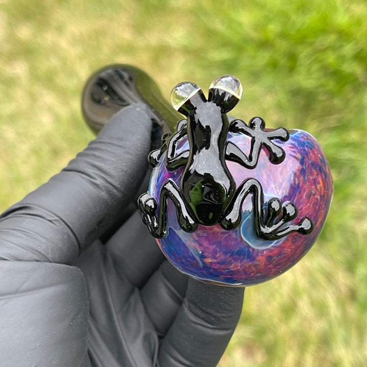 Purple Magic Frog Spoon Glass Pipe Beezy Glass   