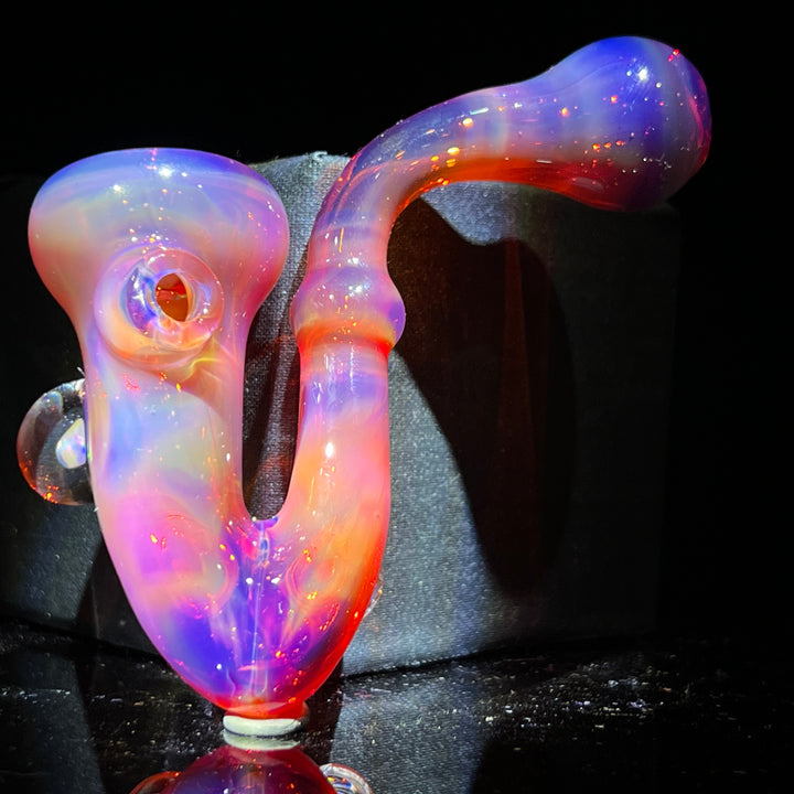 Purple Magic Triple Opal Sherlock Glass Pipe Beezy Glass   