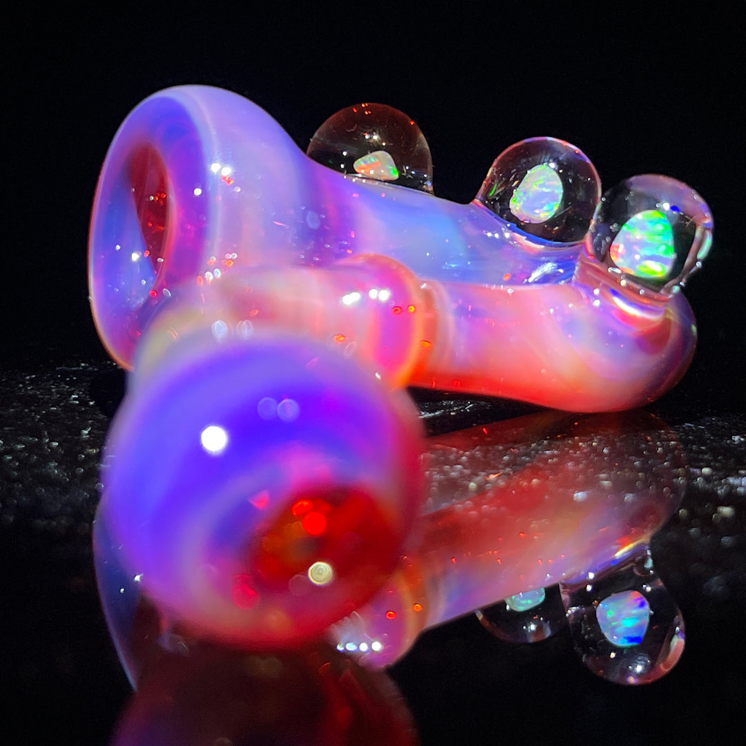 Purple Magic Triple Opal Sherlock Glass Pipe Beezy Glass   