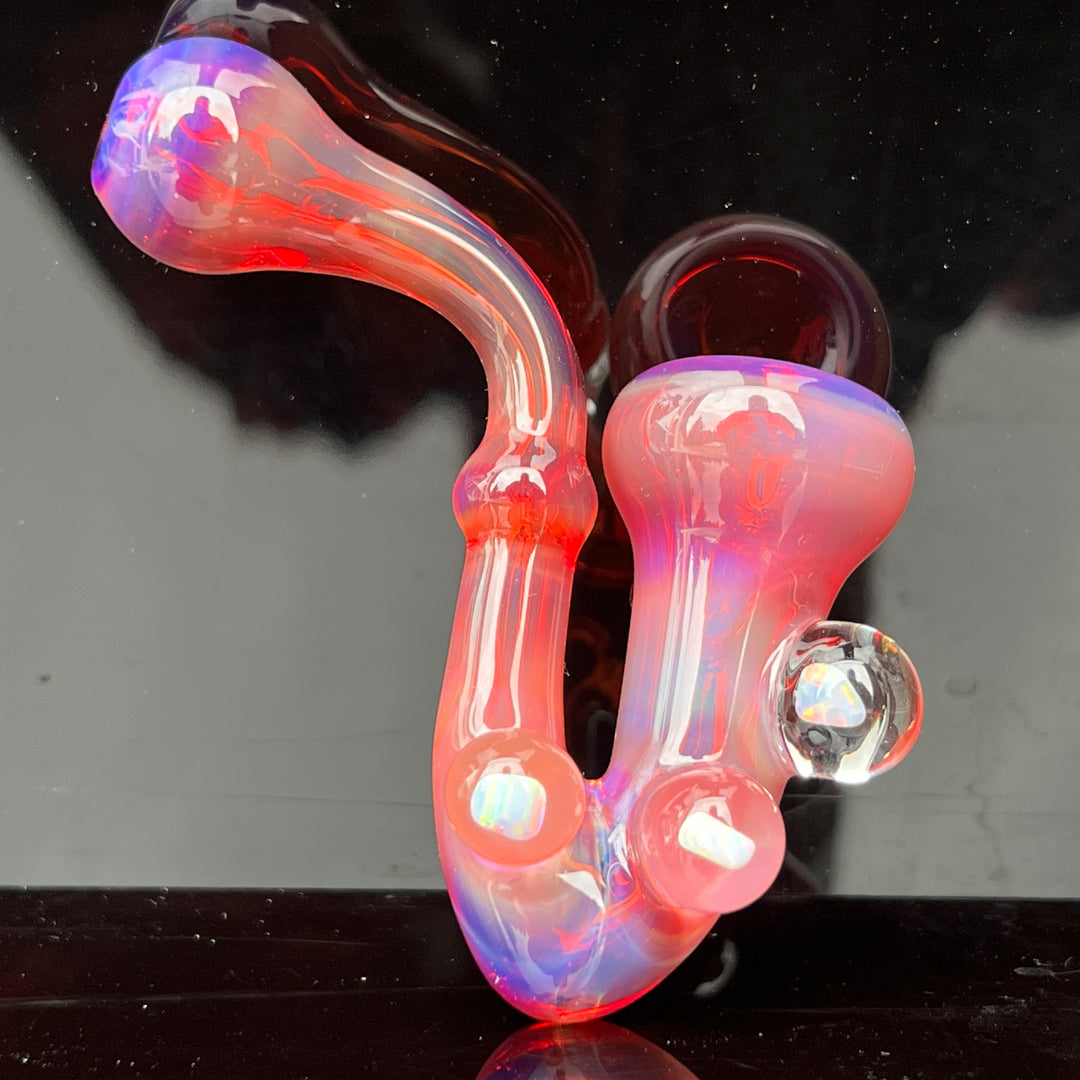 Purple Magic Triple Opal Sherlock Glass Pipe Beezy Glass   