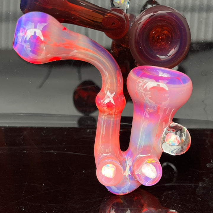 Purple Magic Triple Opal Sherlock Glass Pipe Beezy Glass   