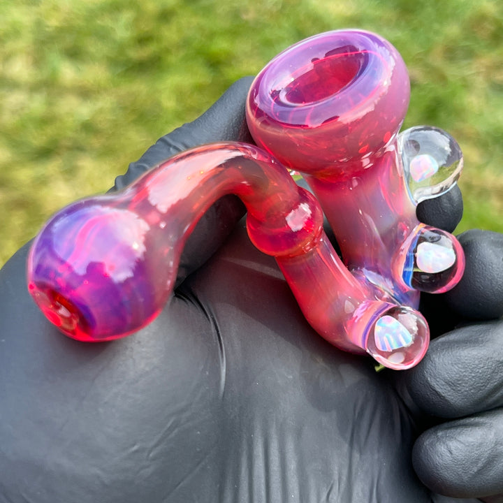 Purple Magic Triple Opal Sherlock Glass Pipe Beezy Glass   