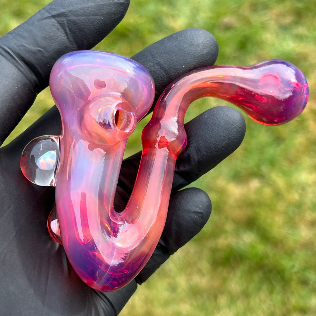 Purple Magic Triple Opal Sherlock Glass Pipe Beezy Glass   