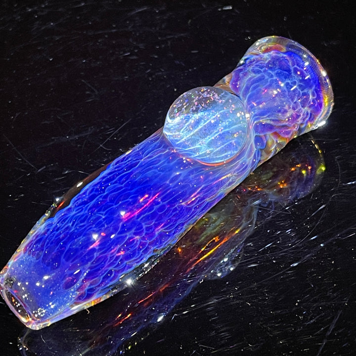 Purple Nebula Crushed Opal Chillum Glass Pipe Tako Glass   