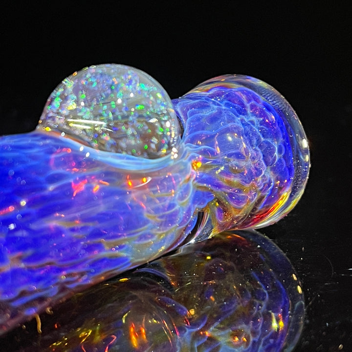 Purple Nebula Crushed Opal Chillum Glass Pipe Tako Glass   