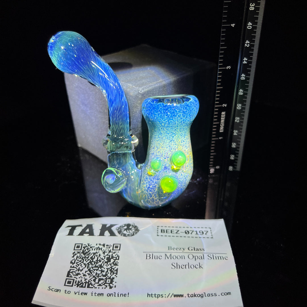 Blue Moon Opal Slime Sherlock Glass Pipe Beezy Glass   