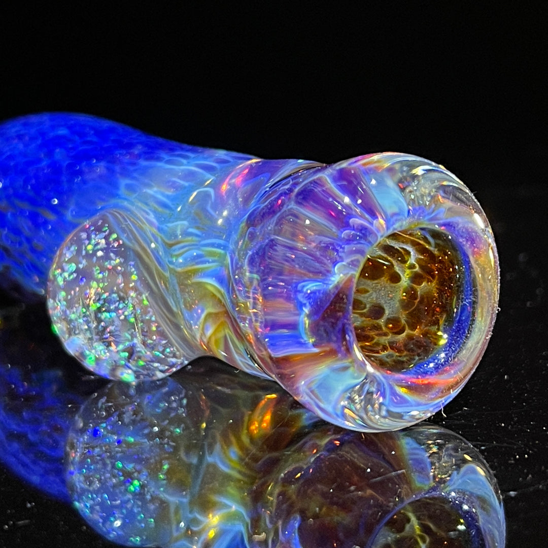 Purple Nebula Crushed Opal Chillum Glass Pipe Tako Glass   