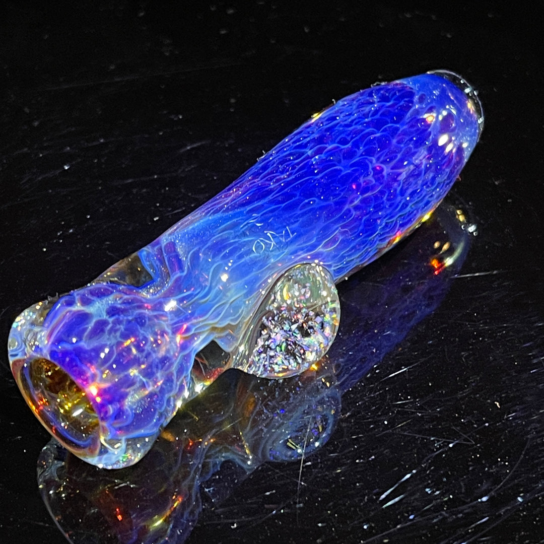 Purple Nebula Crushed Opal Chillum Glass Pipe Tako Glass   