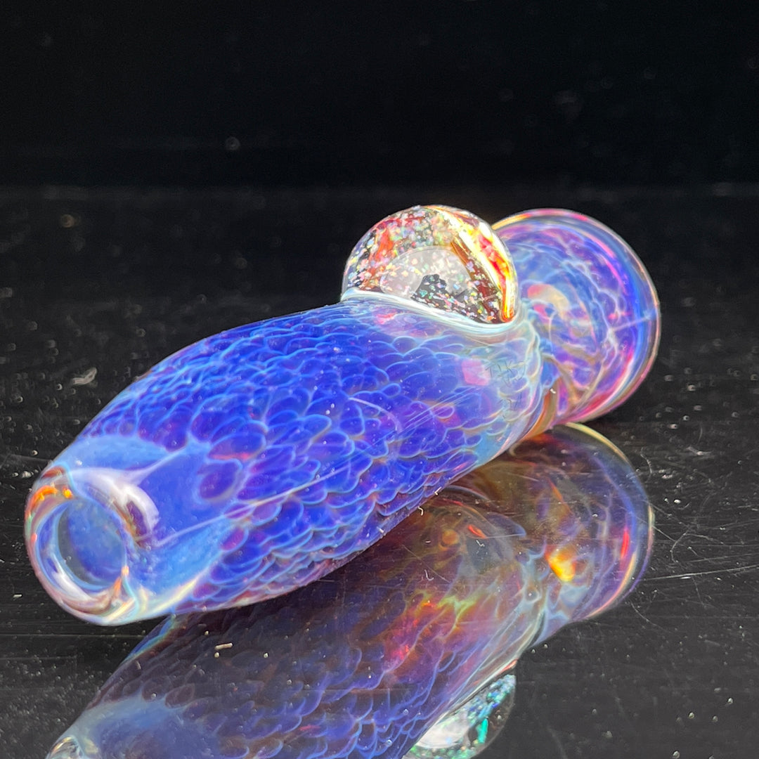 Purple Nebula Crushed Opal Chillum Glass Pipe Tako Glass   