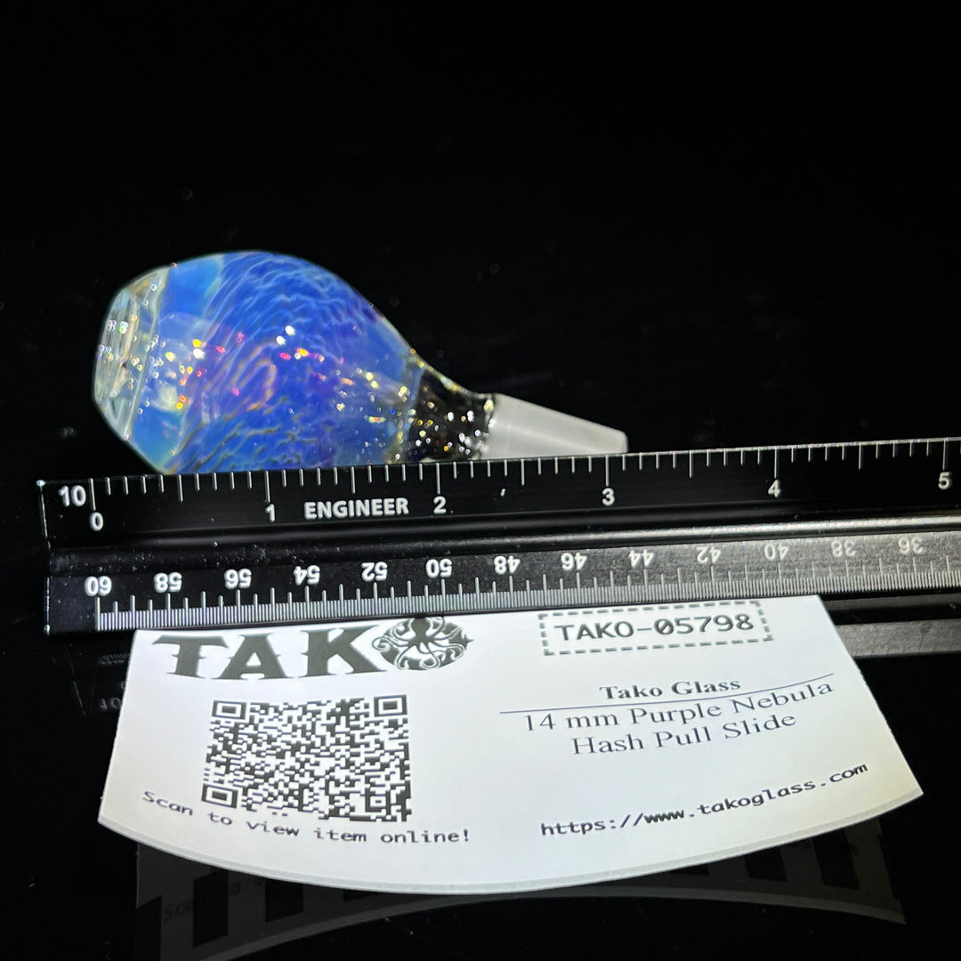 14 mm Purple Nebula Hash Pull Slide Accessory Tako Glass   