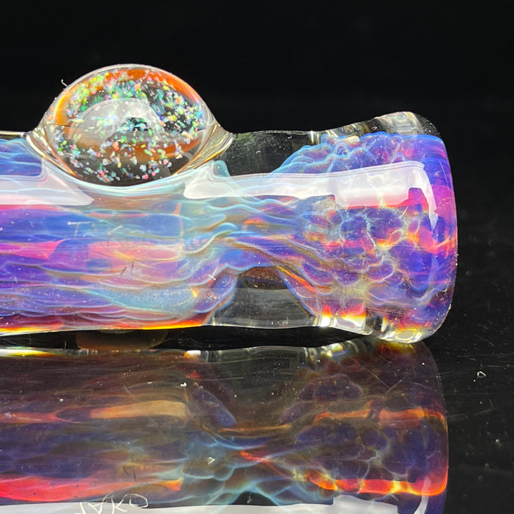 Purple Nebula Crushed Opal Chillum Glass Pipe Tako Glass   