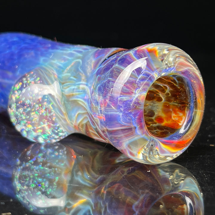 Purple Nebula Crushed Opal Chillum Glass Pipe Tako Glass   