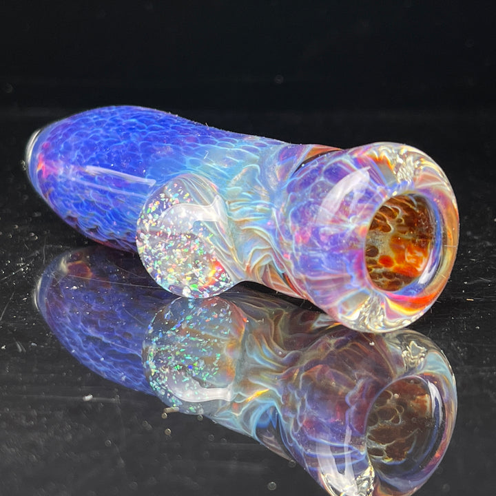 Purple Nebula Crushed Opal Chillum Glass Pipe Tako Glass   