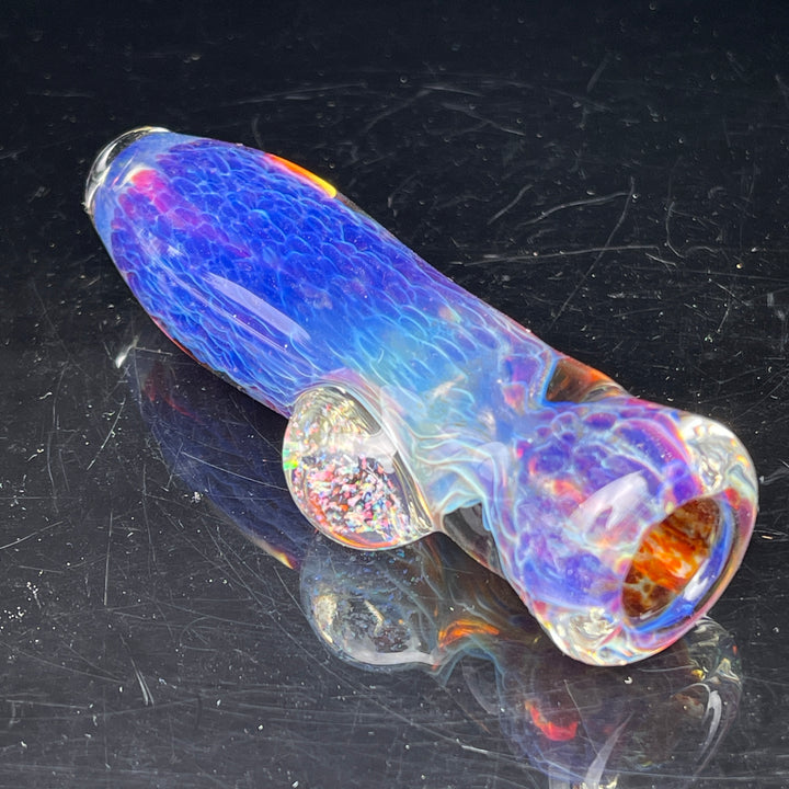 Purple Nebula Crushed Opal Chillum Glass Pipe Tako Glass   