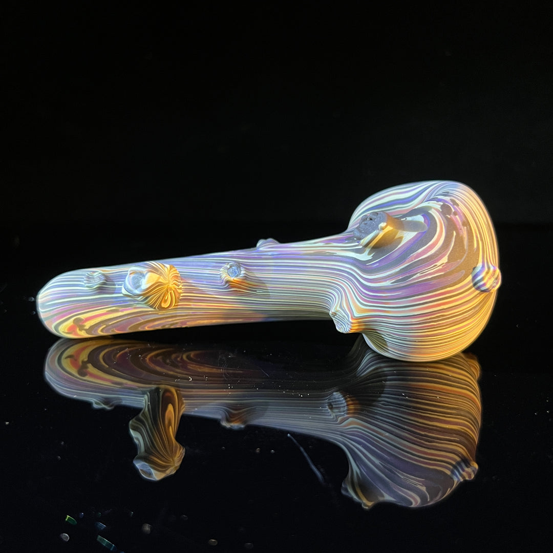 Wood Grain Branch Spoon Glass Pipe Wazoo Glass   