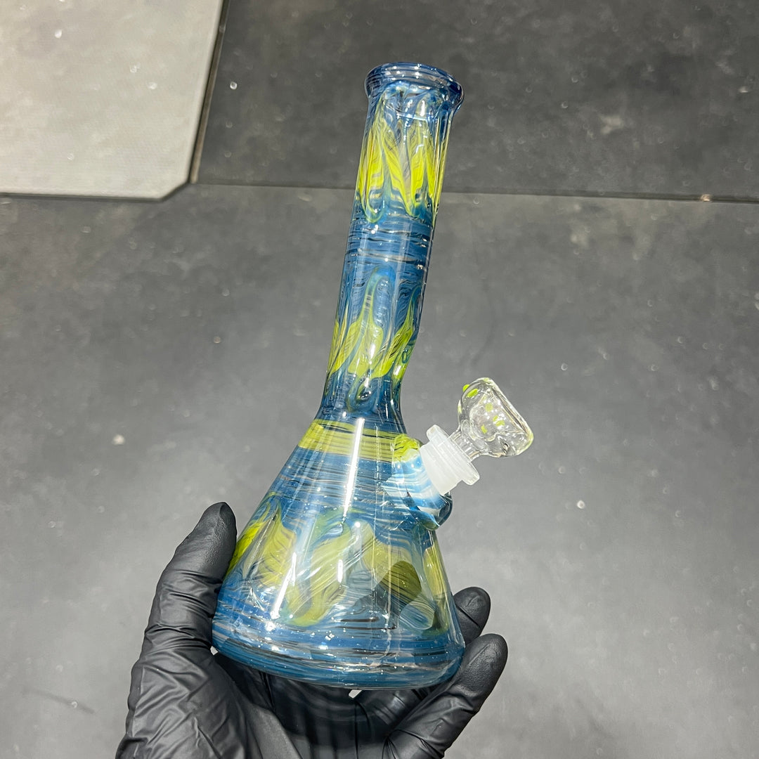 9" Blueberry Beaker Bong Glass Pipe Mary Jane's Glass