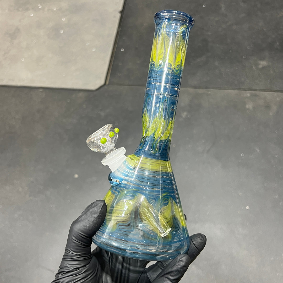 9" Blueberry Beaker Bong Glass Pipe Mary Jane's Glass