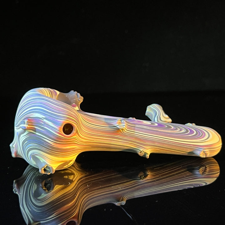 Wood Grain Branch Spoon Glass Pipe Wazoo Glass   