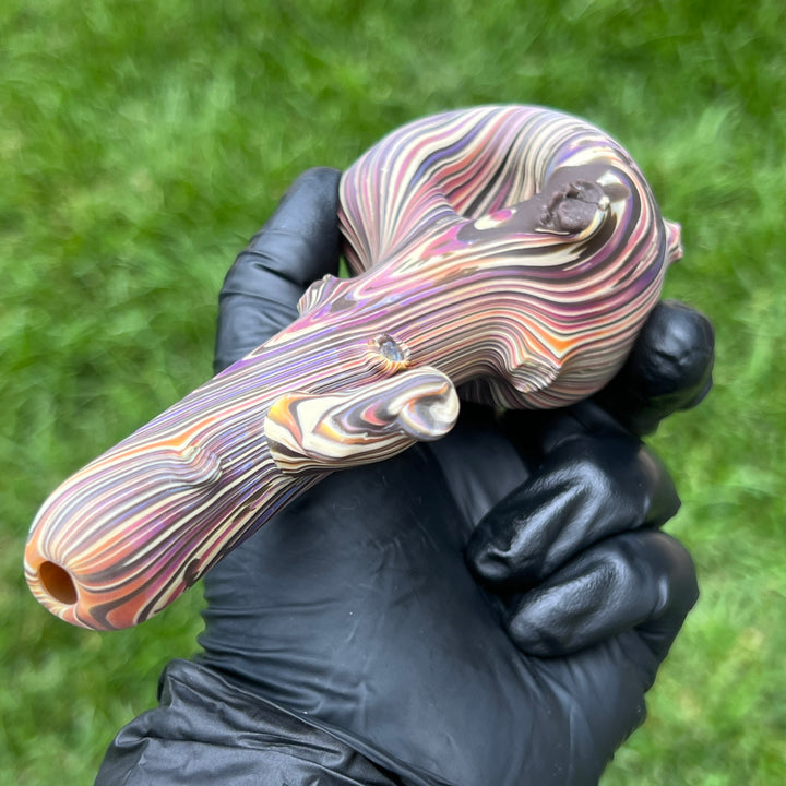 Wood Grain Branch Spoon Glass Pipe Wazoo Glass   